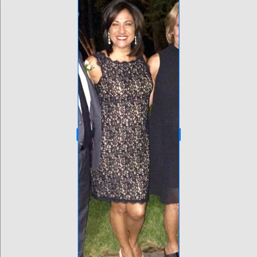 Black and Beige Dress